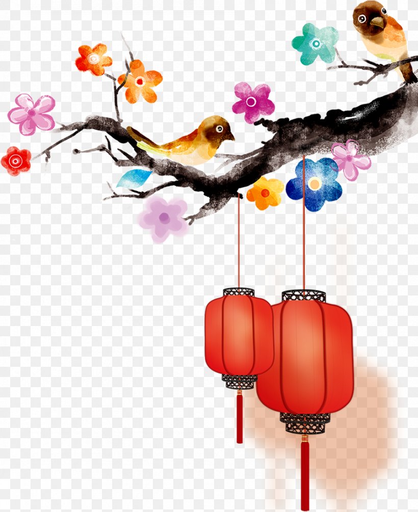 Image Clip Art Chinese New Year Watercolor Painting, PNG, 898x1101px, Chinese New Year, Art, Blossom, Branch, Drawing Download Free