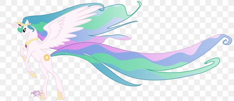 Princess Celestia Pony Twilight Sparkle Princess Luna Winged Unicorn, PNG, 1600x696px, Watercolor, Cartoon, Flower, Frame, Heart Download Free