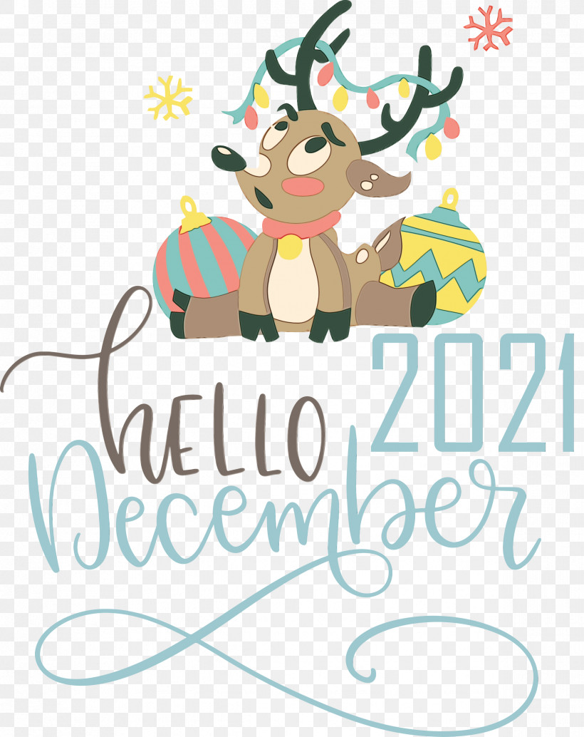Reindeer, PNG, 2377x3000px, Hello December, December, Deer, Happiness, Line Download Free