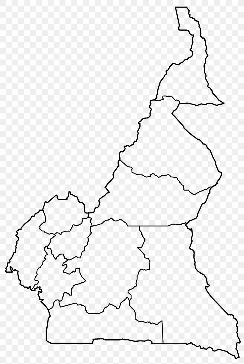 Regions Of Cameroon Map Wikimedia Commons Atlas Of Cameroon, PNG, 2000x2984px, Regions Of Cameroon, Area, Atlas Of Cameroon, Black, Black And White Download Free