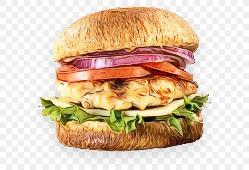 Hamburger, PNG, 750x559px, Watercolor, Breakfast Sandwich, Burger King Premium Burgers, Cuisine, Dish Download Free