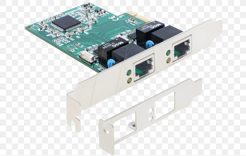Network Cards & Adapters PCI Express Conventional PCI Gigabit Ethernet Data, PNG, 668x522px, Network Cards Adapters, Chipset, Computer, Computer Component, Computer Network Download Free
