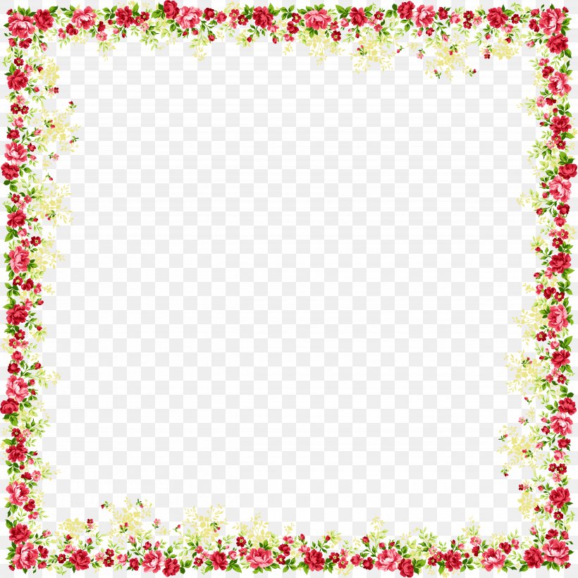 Borders And Frames Picture Frames Flower Clip Art, PNG, 4958x4962px, Borders And Frames, Area, Border, Decorative Arts, Display Resolution Download Free