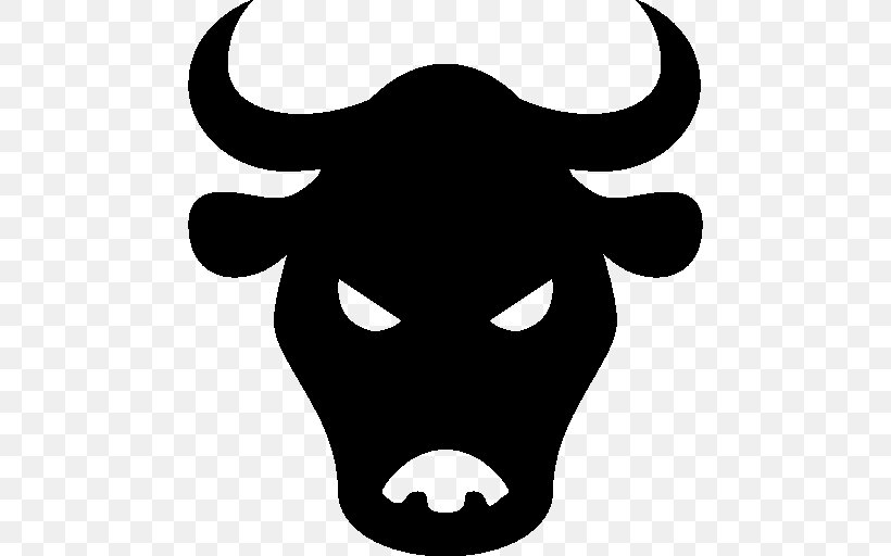 Ox Cattle Clip Art, PNG, 512x512px, Cattle, Black, Black And White, Bull, Cattle Like Mammal Download Free