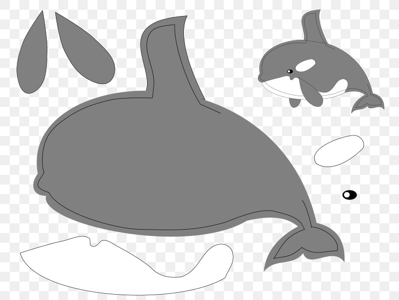 Dolphin Sewing Killer Whale Stitch Pattern, PNG, 800x618px, Dolphin, Bird, Black, Black And White, Craft Download Free