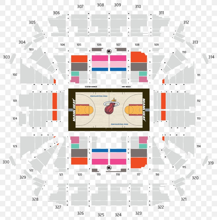 Miami Heat American Airlines Arena NBA Ticket New York Knicks, PNG, 806x832px, Miami Heat, American Airlines Arena, Area, Brand, Diagram Download Free