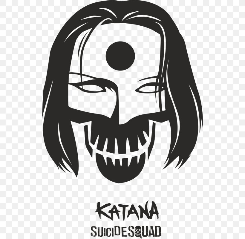 Katana Harley Quinn Joker Deadshot Batman, PNG, 800x800px, Katana, Batman, Black, Black And White, Bone Download Free