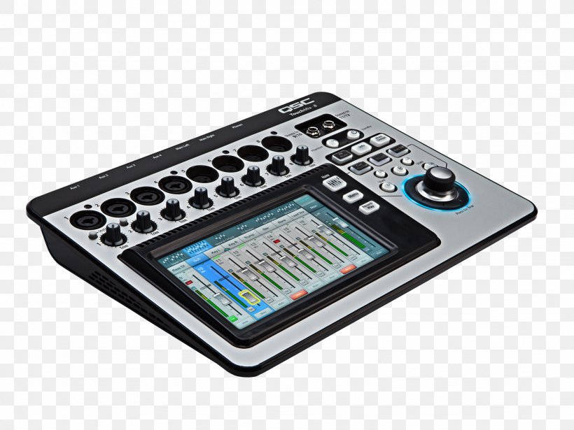Microphone QSC TouchMix-8 Audio Mixers QSC Audio Products Digital Mixing Console, PNG, 2048x1536px, Microphone, Audio, Audio Mixers, Audio Mixing, Audio Power Amplifier Download Free