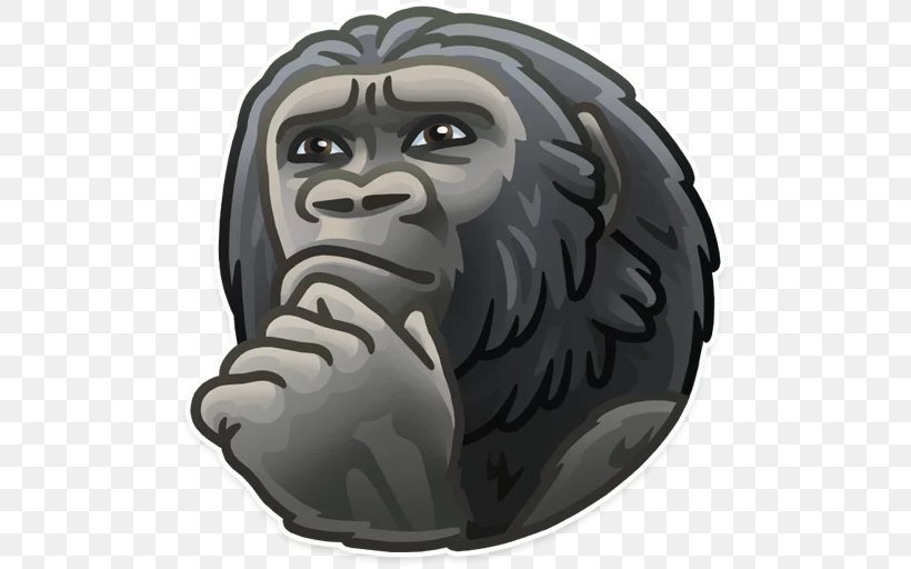 Sticker Telegram Social Media Gorilla Pxls.space, PNG, 496x512px, Sticker, Advertising, Auto Part, Automotive Tire, Bumper Sticker Download Free