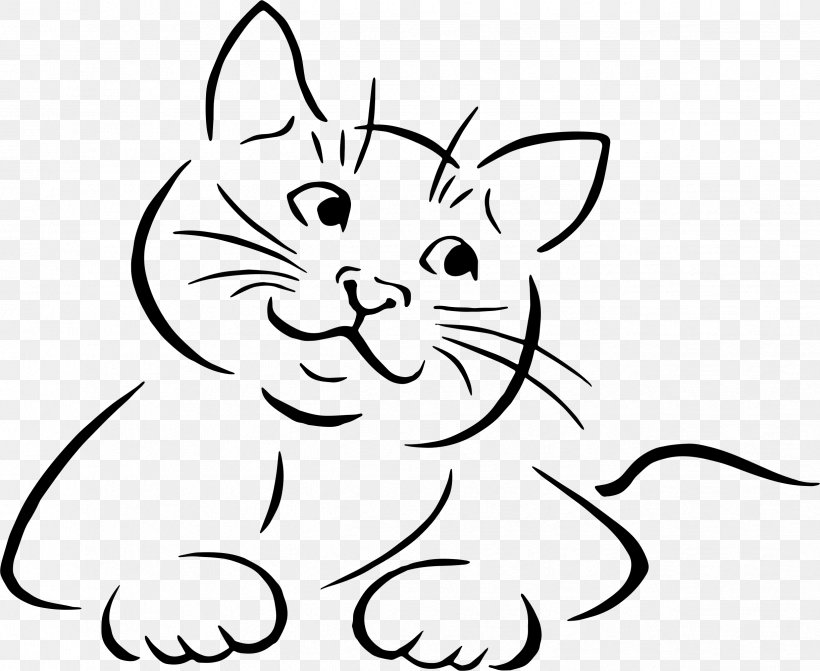 Kitten Siamese Cat Drawing Line Art Clip Art, PNG, 2444x2002px, Kitten, Art, Artwork, Black, Black And White Download Free