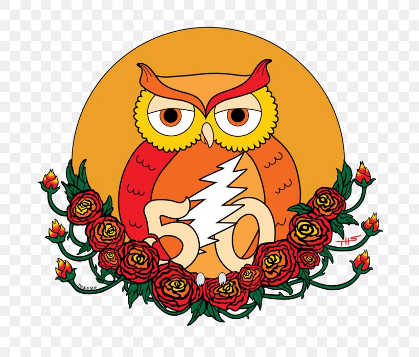 Owl Grateful Dead T-shirt Steal Your Face The Dead, PNG, 700x700px, Owl, Art, Beak, Bird, Bird Of Prey Download Free