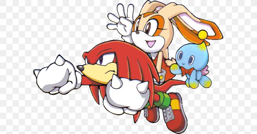 Sonic Advance 3 Sonic & Knuckles Knuckles The Echidna Cream The Rabbit Knuckles' Chaotix, PNG, 607x428px, Watercolor, Cartoon, Flower, Frame, Heart Download Free