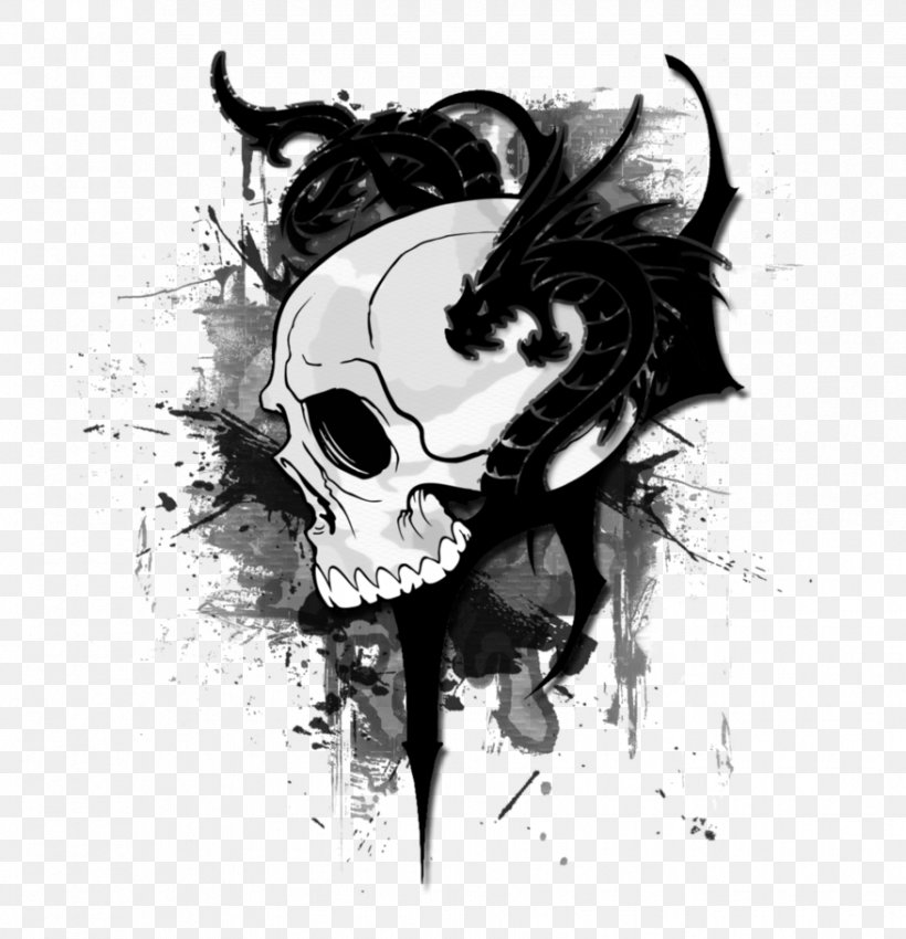 Graffiti Tattoo Drawing Skull Abstract Graffiti, PNG, 877x910px