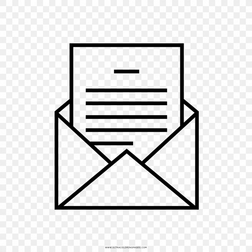 Letter Pictogram Email, PNG, 1000x1000px, Letter, Area, Black, Black And White, Diagram Download Free