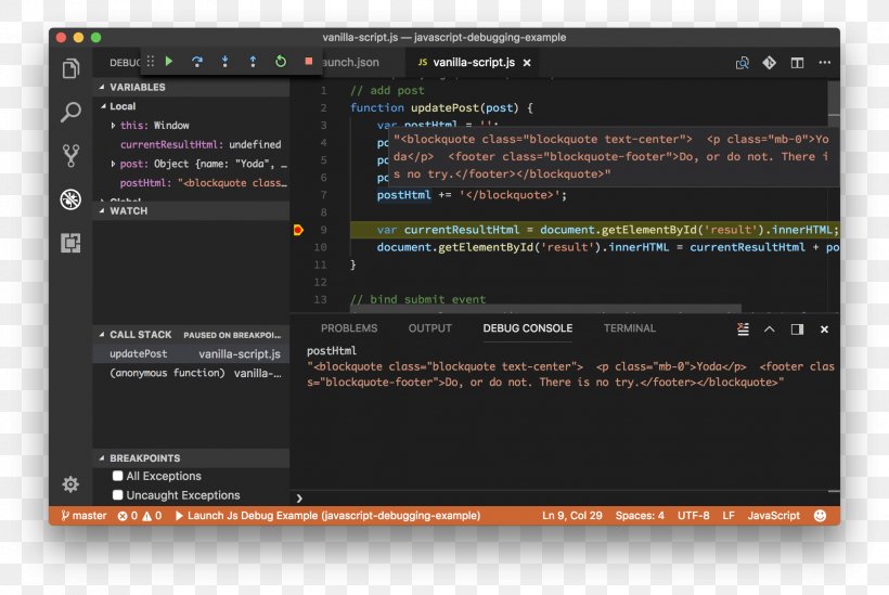 Computer Program Visual Studio Code Debugging JavaScript Debugger, PNG, 2038x1366px, Computer Program, Debugger, Debugging, Github, Google Chrome Download Free