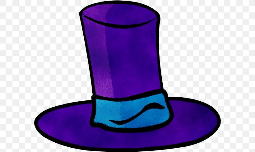 Hat Costume Cobalt Blue / M Violet Cobalt Blue / M, PNG, 600x489px, Watercolor, Costume, Hat, Paint, Violet Download Free