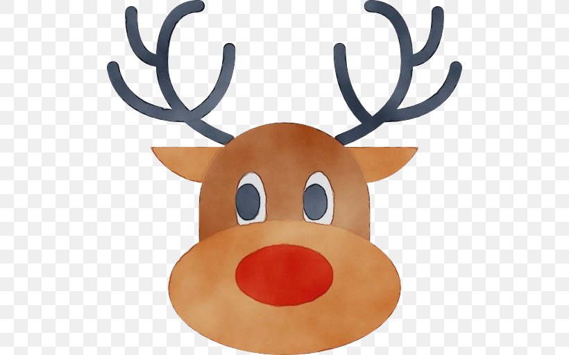 Reindeer, PNG, 512x512px, Watercolor, Antler, Deer, Fawn, Head Download Free