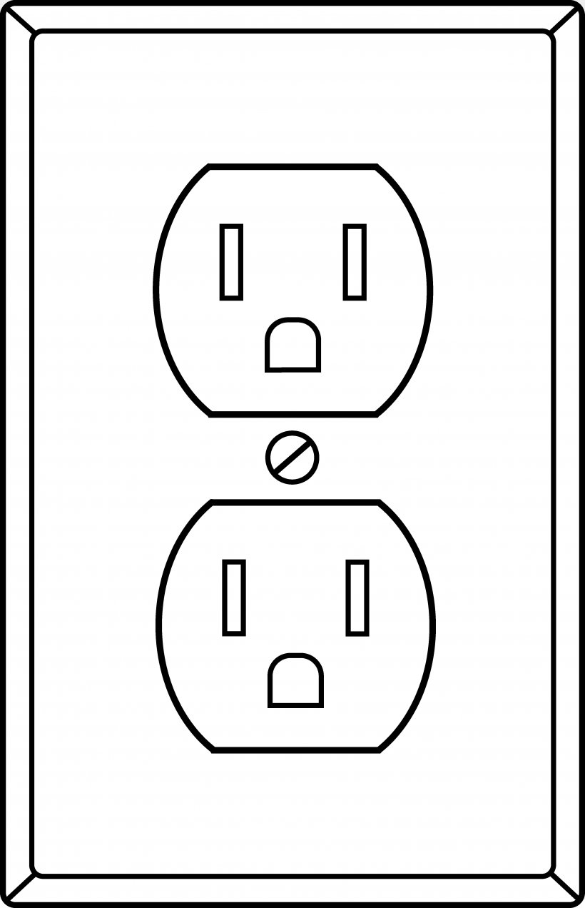 AC Power Plugs And Sockets Electricity Clip Art, PNG, 3766x5842px, Ac Power Plugs And Sockets, Area, Black, Black And White, Distribution Board Download Free