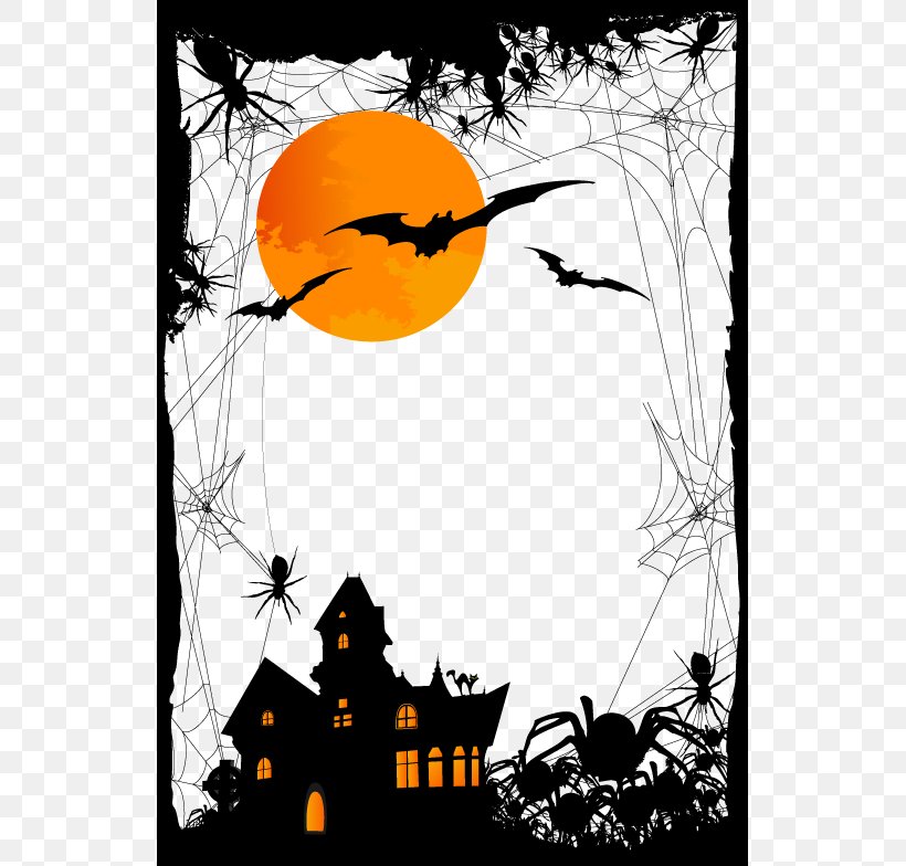 Halloween Illustration, PNG, 535x784px, Halloween, Art, Black And White, Cartoon, Clip Art Download Free