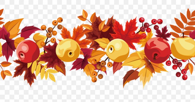Fruit Autumn Leaf Color Euclidean Vector, PNG, 1063x560px, Fruit, Apple, Art, Autumn, Autumn Leaf Color Download Free