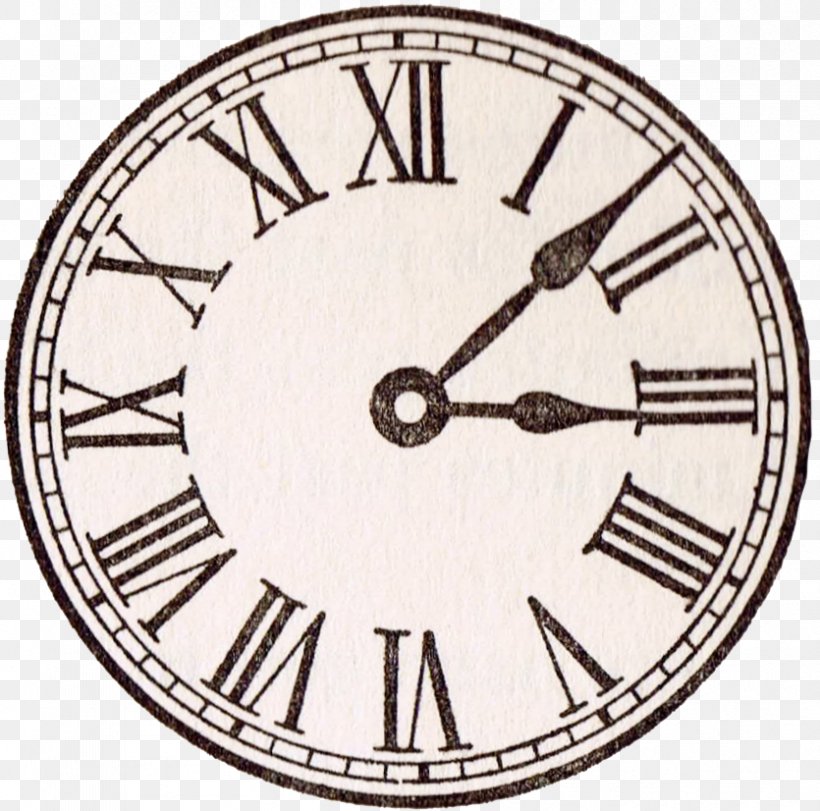 Roman Numerals Clock Clip Art