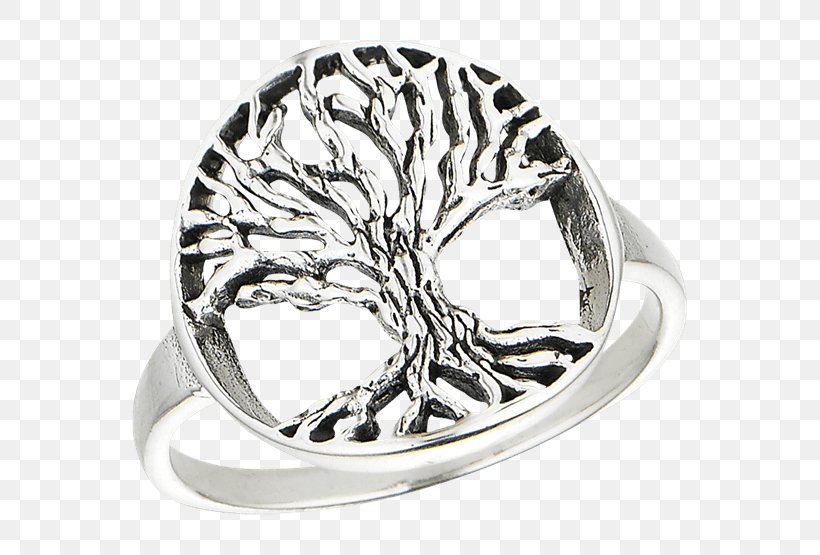 Earring Sterling Silver Tree Of Life, PNG, 555x555px, Ring, Body Jewellery, Body Jewelry, Branch, Celtic Sacred Trees Download Free