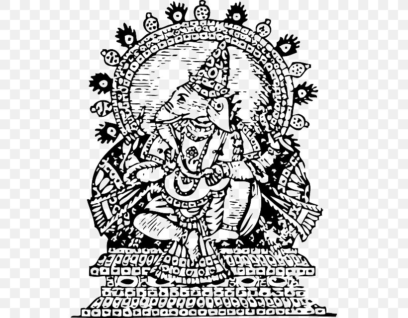 Ganesha Shiva Clip Art, PNG, 535x640px, Ganesha, Area, Art, Artwork, Black And White Download Free