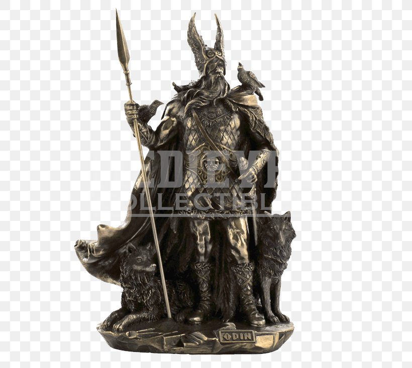 Odin Statue Bronze Sculpture Norse Mythology, PNG, 733x733px, Odin, Bronze, Bronze Sculpture, Deity, Figurine Download Free