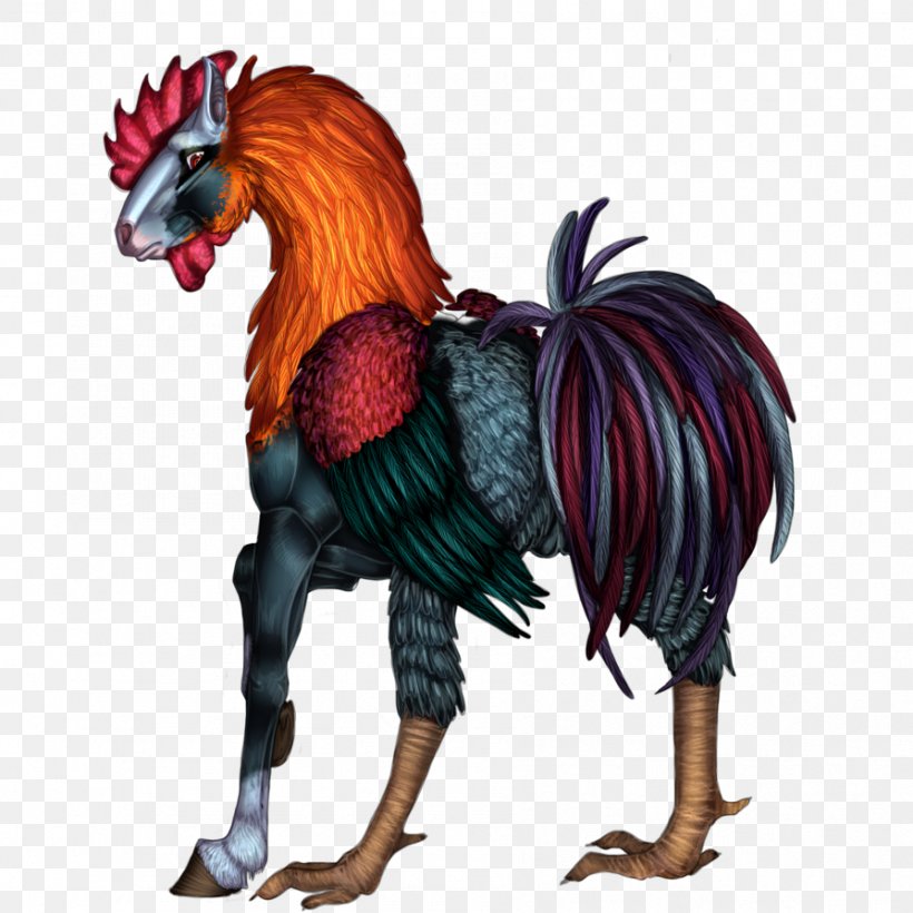 Rooster Hippalectryon Chicken Horse Legendary Creature, PNG, 894x894px, Rooster, Animal Figure, Art, Beak, Bird Download Free