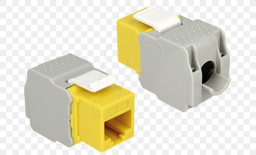 Keystone Module Category 6 Cable Twisted Pair 8P8C Electrical Connector, PNG, 675x497px, Keystone Module, Category 5 Cable, Category 6 Cable, Class F Cable, Computer Network Download Free