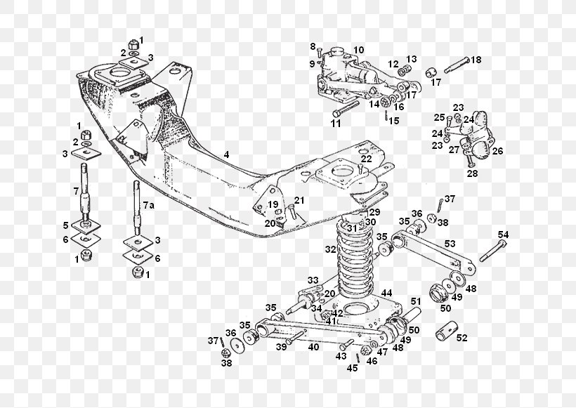 MG MGB Car Porsche 912 Crossmember, PNG, 750x581px, Mg Mgb, Auto Part, Automotive Design, Black And White, Car Download Free