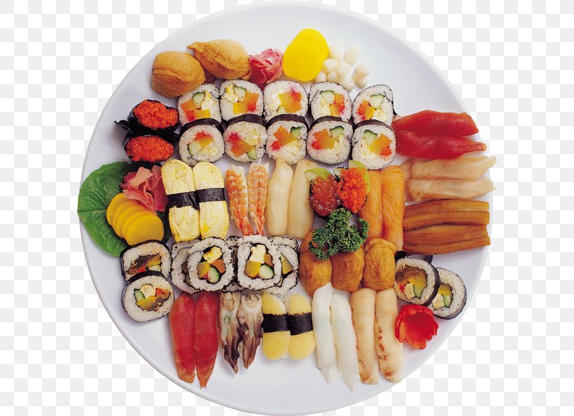 Sushi Pizza Sashimi Makizushi Japanese Cuisine, PNG, 600x594px, Sushi, Appetizer, Asian Food, California Roll, Chopsticks Download Free