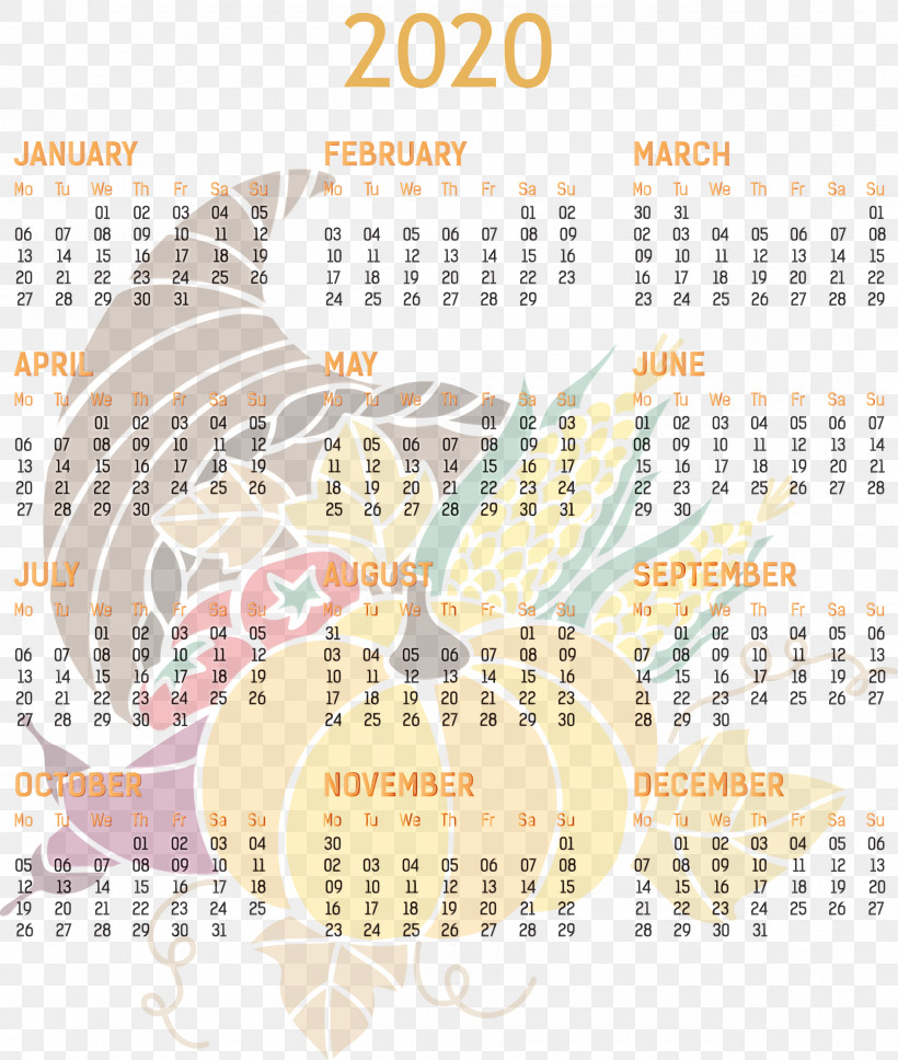 Calendar System Calendar Year Font Line Meter, PNG, 2540x3000px, 2020 Yearly Calendar, Calendar System, Calendar Year, Full Year Calendar 2020, Line Download Free