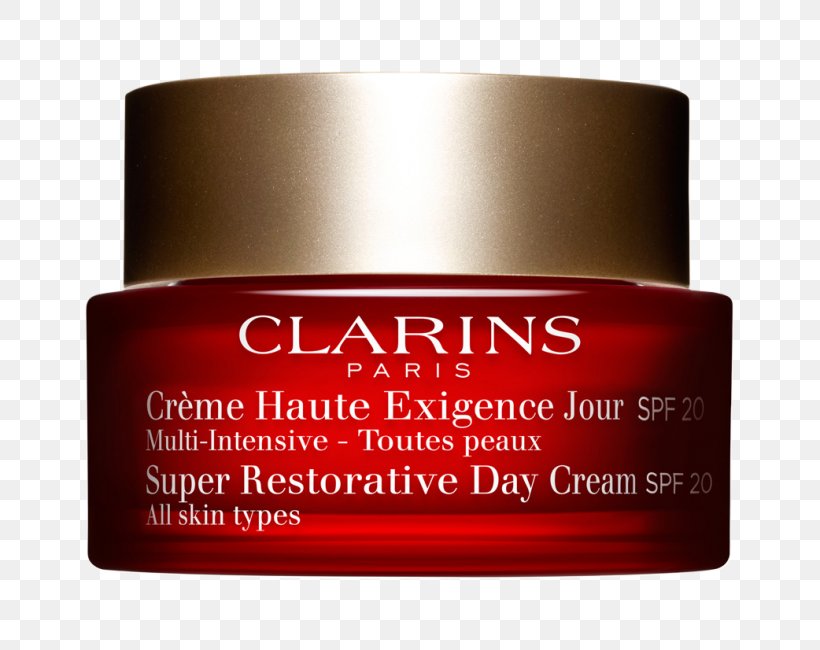 Clarins Super Restorative Day Cream Cosmetics Skin Face, PNG, 650x650px, Cream, Antiaging Cream, Beauty, Clarins, Cosmetics Download Free