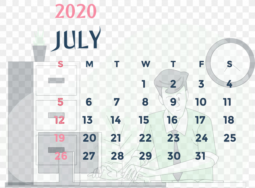New Year, PNG, 3000x2211px, 2019, 2020 Calendar, July 2020 Printable Calendar, Calendar, Calendar System Download Free