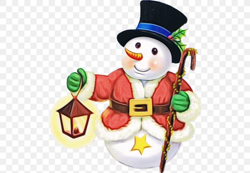 Snowman, PNG, 500x567px, Watercolor, Cartoon, Christmas, Paint, Snowman Download Free