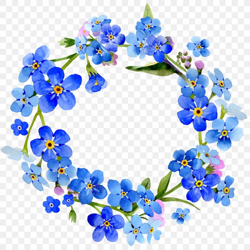 Vector Graphics Watercolor Painting Stock Photography Illustration Image, PNG, 1024x1024px, Watercolor Painting, Blossom, Blue, Body Jewelry, Borage Family Download Free