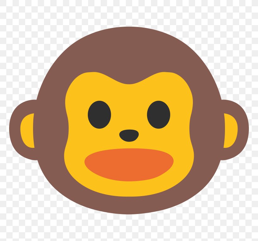Emoji Monkey Unicode Clip Art, PNG, 768x768px, Emoji, Emoticon, Mammal, Monkey, Noto Fonts Download Free