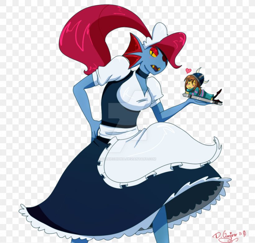 Undertale Art Drawing Maid, PNG, 1024x976px, Watercolor, Cartoon, Flower, Frame, Heart Download Free