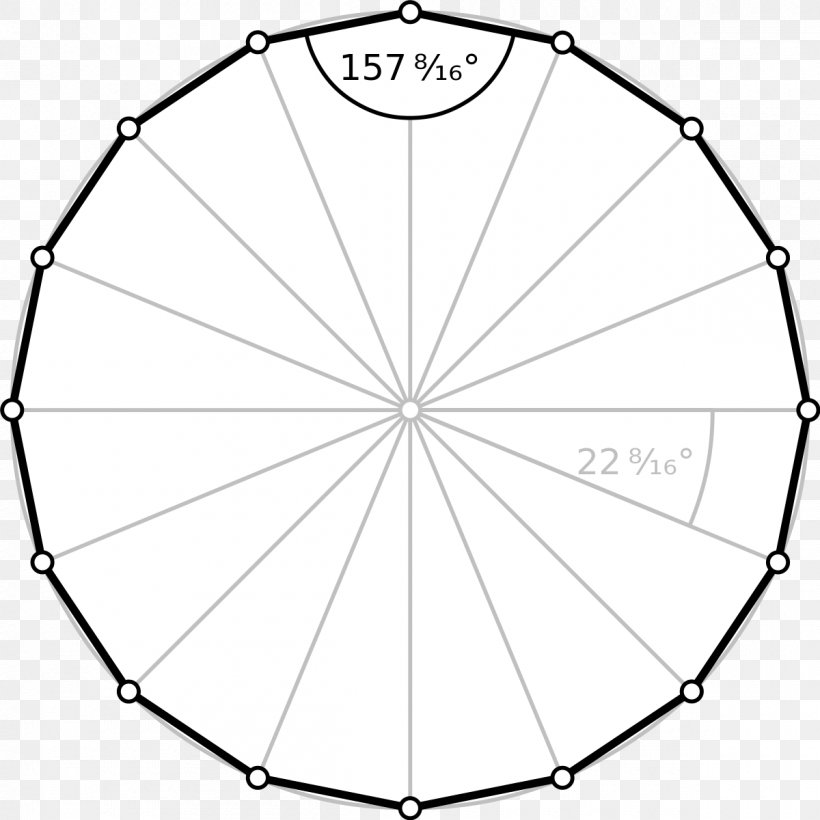 Dodecagon Regular Polygon Internal Angle Shape, PNG, 1200x1200px, Dodecagon, Area, Bicycle Part, Bicycle Wheel, Black And White Download Free
