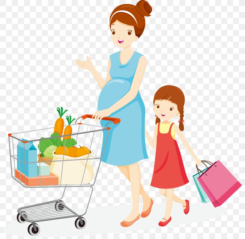 Shopping Cart Mother Clip Art, PNG, 800x800px, Shopping, Area, Child, Daughter, Family Download Free