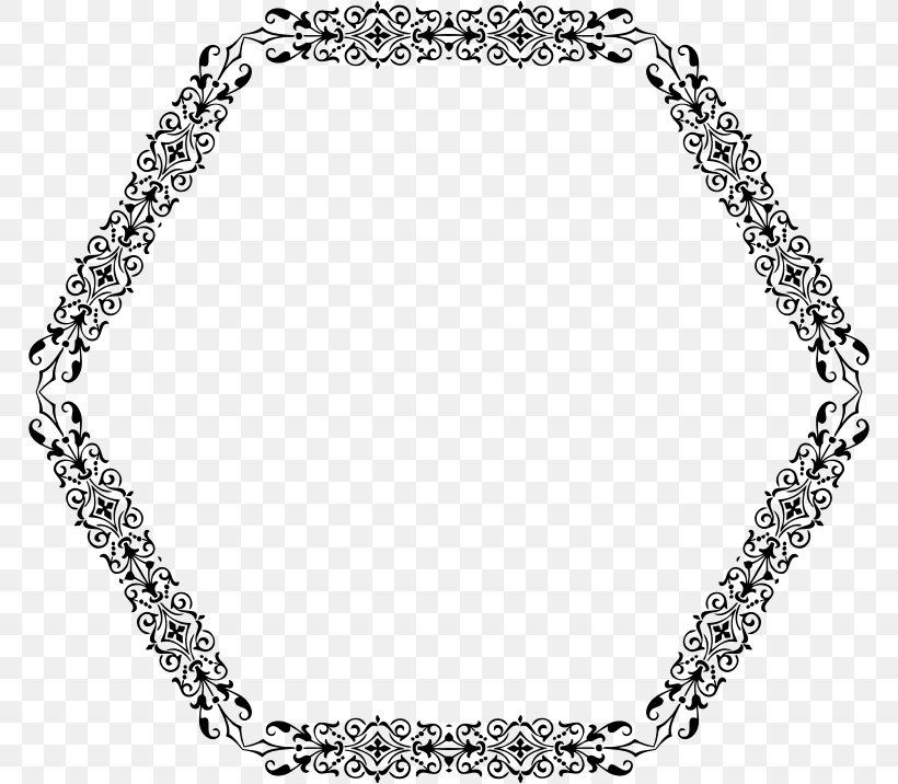 Sonoma Hexagon Clip Art, PNG, 768x716px, Sonoma, Black And White, Body Jewelry, Chain, Color Download Free