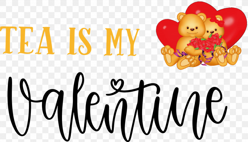 Tea Is My Valentine Valentines Day Valentine, PNG, 2999x1716px, Valentines Day, Behavior, Human, Logo, M Download Free