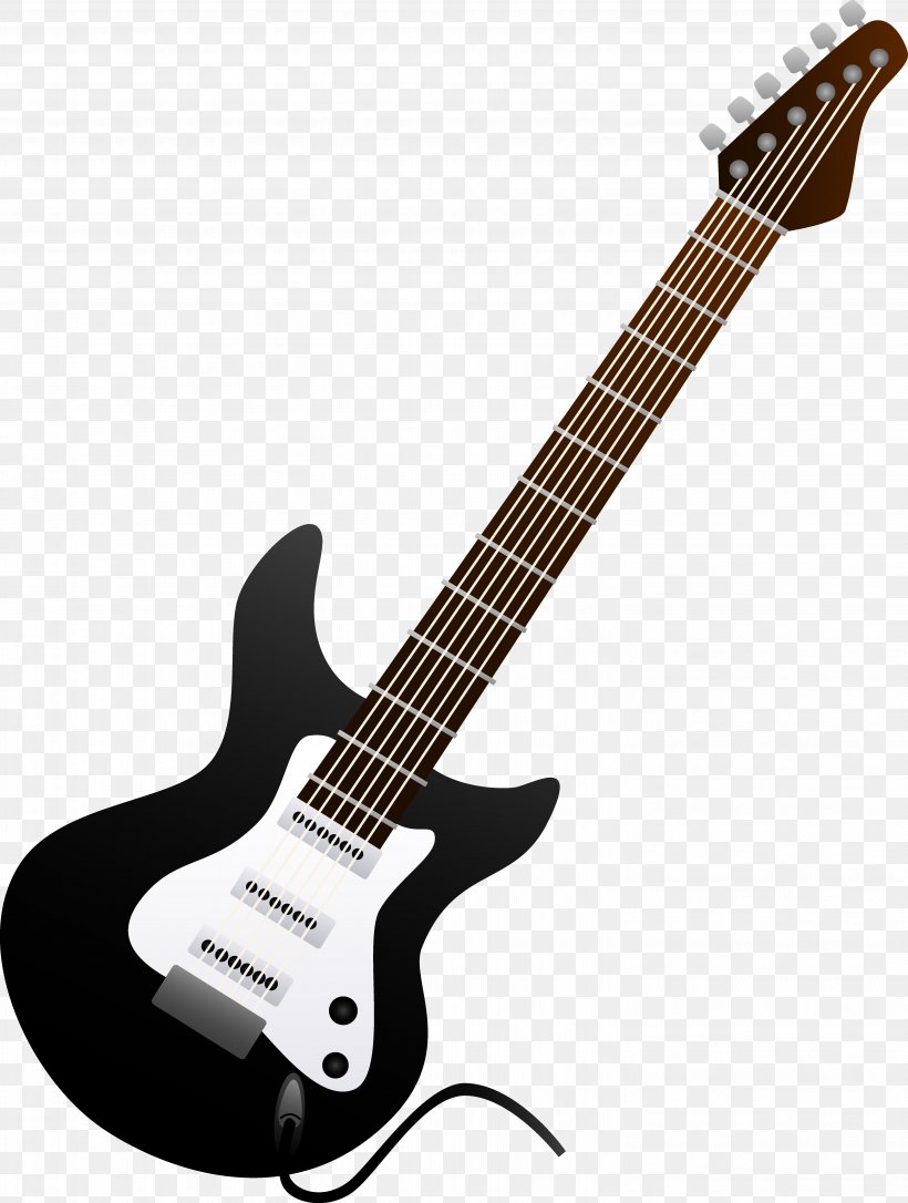 Electric Guitar Black And White Acoustic Guitar Clip Art, PNG, 5971x7908px, Electric Guitar, Acoustic Electric Guitar, Acoustic Guitar, Bass Guitar, Black And White Download Free