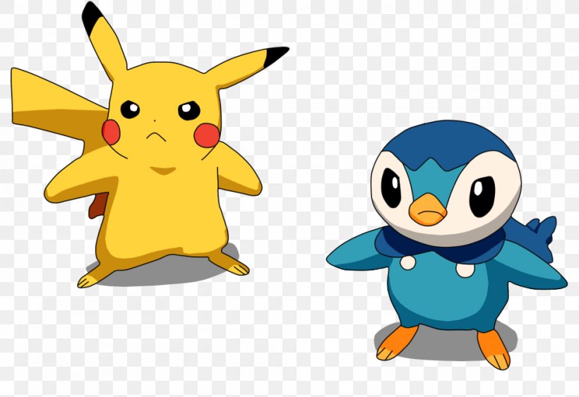 Pikachu Penguin Piplup Pokémon, PNG, 985x677px, Pikachu, Art, Beak, Bird, Cartoon Download Free