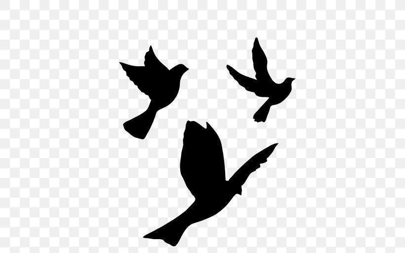 Bird Flight Stencil Silhouette Drawing, PNG, 512x512px, Bird, Art, Beak, Bird Flight, Black And White Download Free