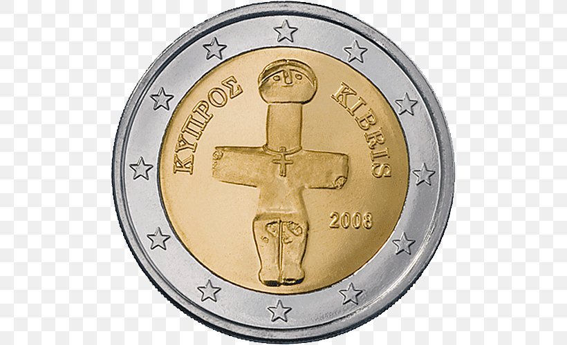 Cyprus Idol Of Pomos 2 Euro Coin Cypriot Euro Coins, PNG, 500x500px, 1 Cent Euro Coin, 1 Euro Coin, 2 Euro Cent Coin, 2 Euro Coin, 2 Euro Commemorative Coins Download Free