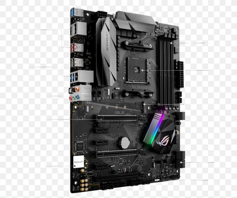 Socket AM4 Motherboard ASUS Rog Strix B350-F Gaming Amd B350 Ryzen, PNG, 700x685px, Socket Am4, Asus, Asus Motherboard, Atx, Central Processing Unit Download Free