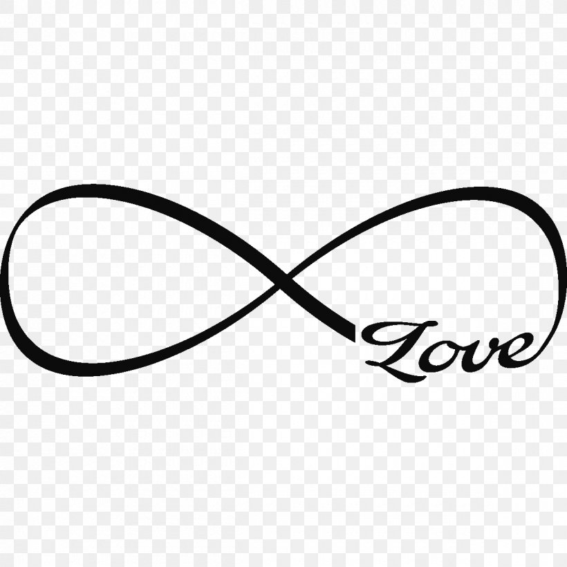 Sticker Infinity Symbol Tattoo Love Wall Decal, PNG, 1200x1200px, Sticker,  Adhesive, Area, Black, Black And White