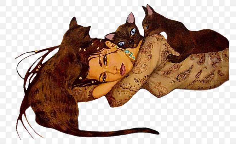 Kitten Cat Woman Whiskers Painting, PNG, 770x501px, Kitten, Animal, Carnivoran, Cat, Cat Like Mammal Download Free